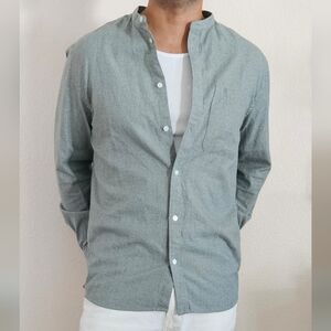 H&M Light Green Regular Fit Shirt